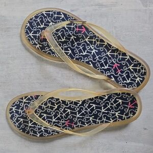 Lilly Pulitzer Shelly Jelly Flip Flop Jelly Sandal In Ahoy There Print Size 8